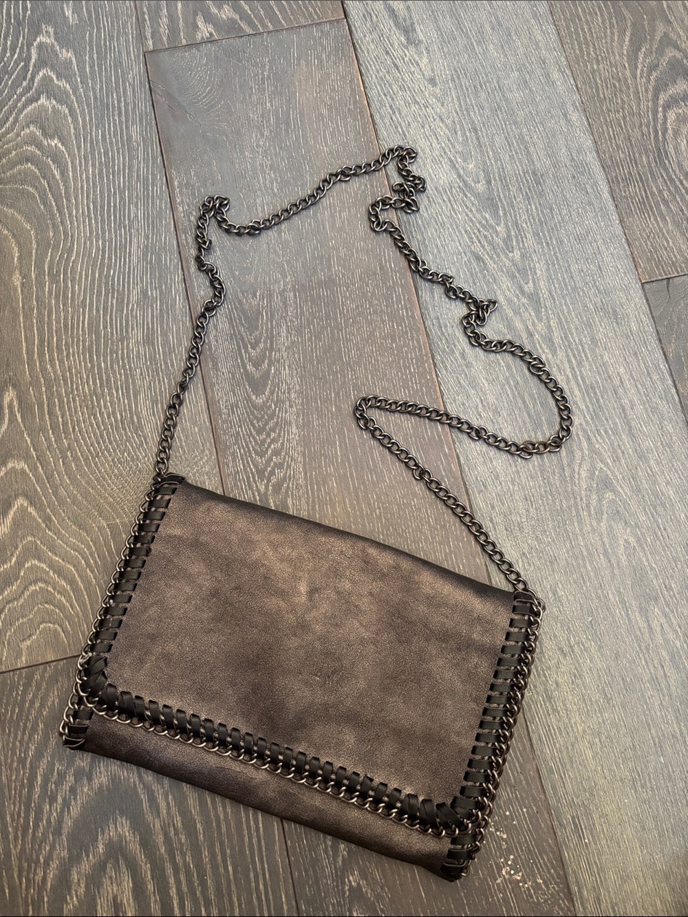 Cato Black Chain-Trim Crossbody Bag